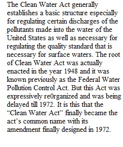 The Clean Water Act